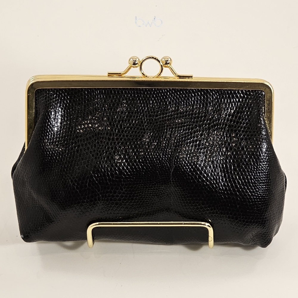 Rare Air Romana Moda Italy Black Reptile Clutch - Picture 2 of 6